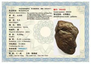 ST004 重量:8500g，种类：石铁陨石，有证书(山西星科技陨石鉴定证书)联系方式:13885952687。